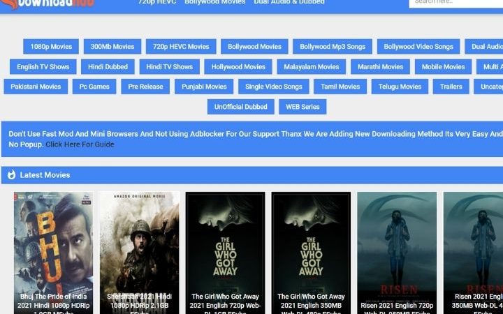 DownloadHub | A Hub To Download The Latest Movies In Popular Languages