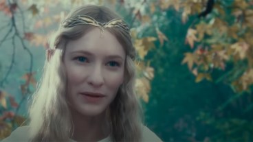 Screengrab of Cate Blanchett as Galadriel in Lord of the Rings: The Fellowship of the Ring