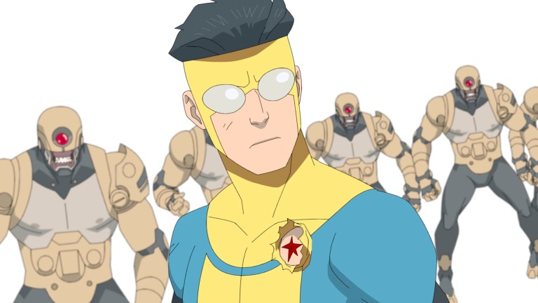 Mark Grayson (Steven Yeun) battles with Reanimen in Invincible season 3.