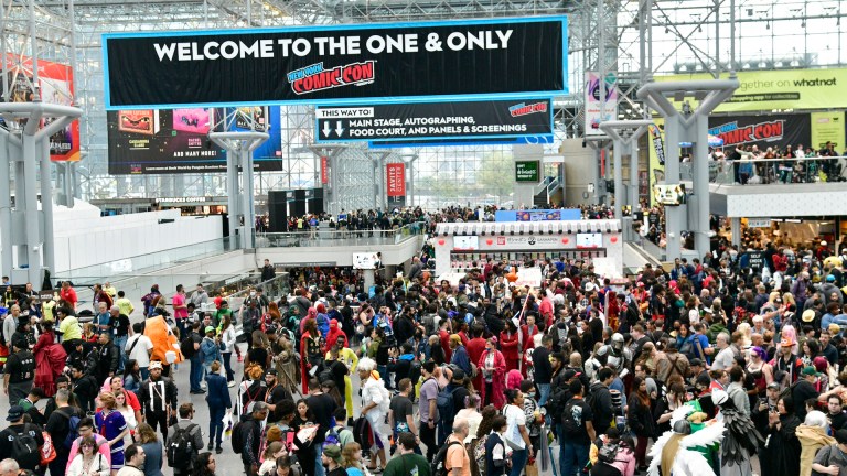 NEW YORK, NEW YORK - OCTOBER 14: A view of the crowd during New York Comic Con 2023 - Day 3 at Javits Center on October 14, 2023 in New York City.