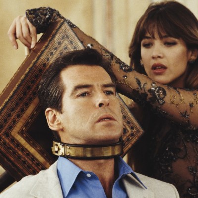 Pierce Brosnan and Sophie Marceau in The World Is Not Enough