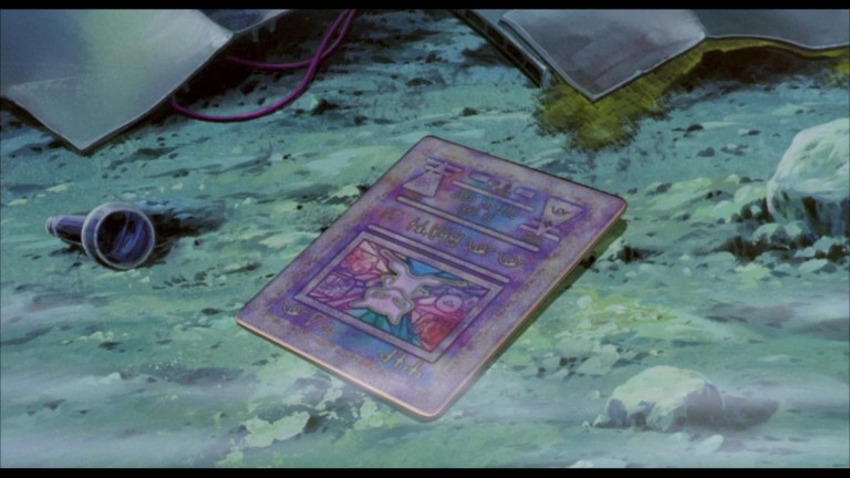 Ancient Mew card in Pokemon the Movie 2000.