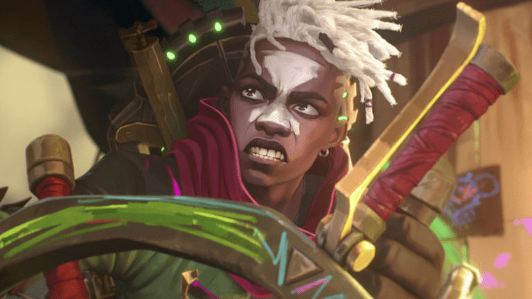 Ekko steering Jinx's airship in Arcane season 2